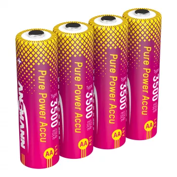 ANSMANN PurePower 3500 AA NiMH Rechargeable Batteries 3500 mAh 1.2 V 4-Pack