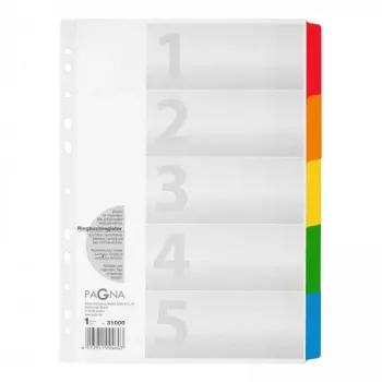 PAGNA 31000-08 Filing Folder A4 White PP Reinforced Manila Cardboard 40-Pack