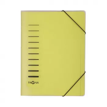 PAGNA Expanding File Folder 6 Compartments Yellow A4