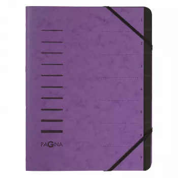 Pagna 40058-10 Ordnungsmappe 7-Compartment Organiser, A4, Aubergine