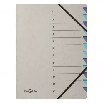 Pagna 44312-02 Ordnungsmappe 12-Compartment Organiser, A4, Grey