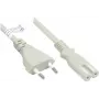 GoodConnections Euro Power Cable Euro Plug Type C (Straight) to C7/Euro 8 Socket (Straight), Grey, 0.75 mm², 1.8 m, Good Connections® (P0370-GR018)