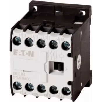 Eaton DILEM-4-230 Mini Contactor, 230 V AC, 4 kW, 3-Pole, 1 NO Auxiliary Contact, Screw Terminals