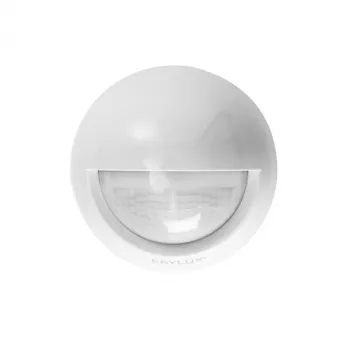 ESYLUX MD-W200i Passive Infrared (PIR) Motion Detector, Wall Mount, White, IP55, 12m Detection Range, 2000 Lux, 2.5m Mounting Height