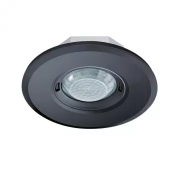 ESYLUX MD-FLAT 360i/8 ROUND BLACK Ceiling Mount PIR Motion Detector 360° 8m Presence 24m Motion