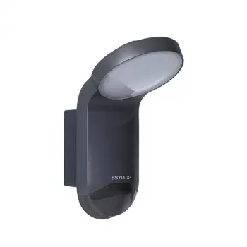 ESYLUX WILMA WL 100 OP LED Outdoor Spotlight 1000lm 4000K IP65 Graphite with PIR Motion Detector