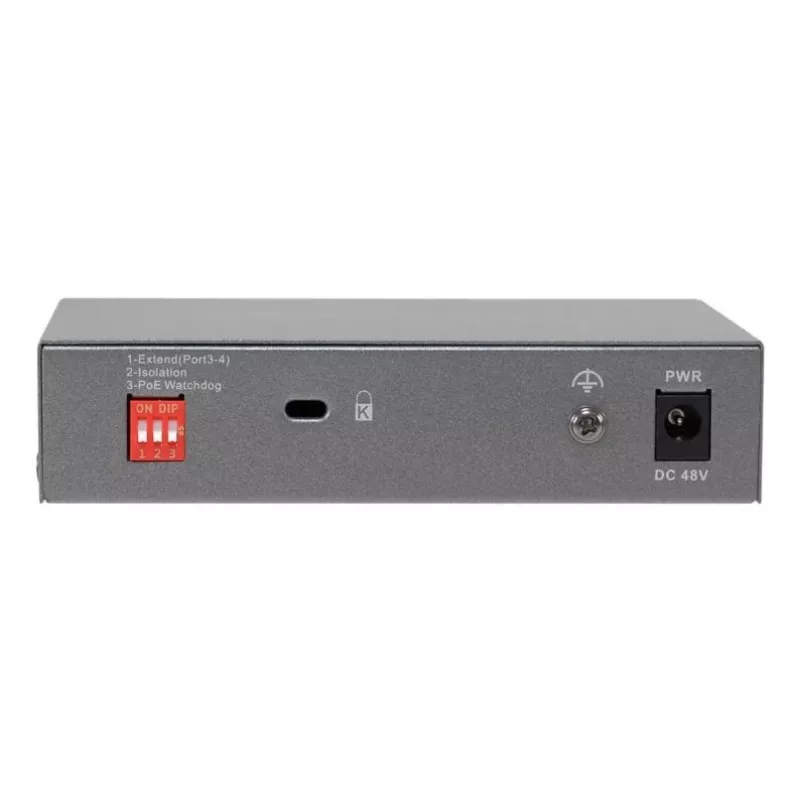 LevelOne GEP-0531 Unmanaged PoE+ Switch, 3x GE PoE+ (30W) + 1x Hi-PoE (60W), 60W Budget, Plastic Desktop