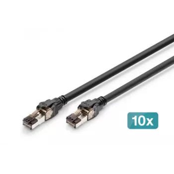 DIGITUS CAT 8.1 S-FTP Patch Cable, Cu, LSZH, 0.5m, Grey