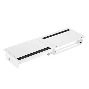 Bachmann CONI DUO Short Flush Mount Power Strip with 2 Schuko Outlets and 2 Module Slots, Black