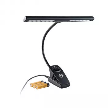 K&M 12295 Music Stand Light with Dimmer, LED, Black