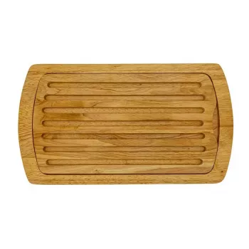Continenta Bread Cutting Board 3078 with Integrated Crumb Tray, Acacia Wood, Natural