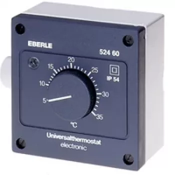 Eberle Controls AZT-A 524 510 Room Thermostat - Black - IP54 - 5-35°C - 230V AC