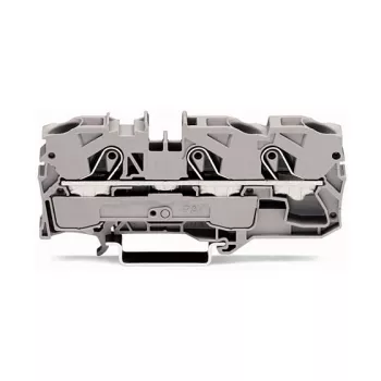 WAGO 2010-1301 Through Terminal Block, 10 mm², 800 V, Gray, DIN Rail Mount