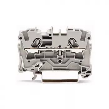 WAGO 2004-1201 Through Terminal Block, 2-Conductor, 800 V, 32 A, Gray, 6.2 mm Width, CAGE CLAMP