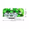 WAGO 2010-1307 TOPJOB S 3-Conductor Through Terminal Block, 10 mm Width, 89 mm Height, 36.9 mm Depth, Gray, 0.5-16 mm², 1000 V, 76 A