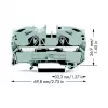 WAGO 2016-1201 Through Terminal Block, 16 mm², 800 V, Gray, Push-in CAGE CLAMP