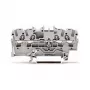 WAGO 2002-1401 Through Terminal Block, 4-Conductor, 2.5 mm², Push-in CAGE CLAMP, 800 V, Gray