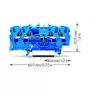 WAGO 2002-1404 Through Terminal Block, 2-Conductor, 800V, 24A, Gray, Push-in CAGE CLAMP