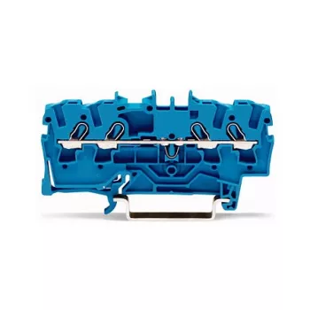 WAGO 2002-1404 Through Terminal Block, 2-Conductor, 800V, 24A, Gray, Push-in CAGE CLAMP