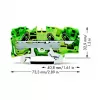 WAGO 2006-1307 End Plate for TOPJOB® S 2006 Series, Gray, 7.5 mm Width, 73.5 mm Height, 32.9 mm Depth