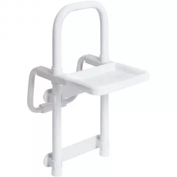 Weinberger Gratia Bathtub Boarding Aid - White/Grey, TÜV/GS Certified, Tool-Free Clamp Mounting, Max 120 kg