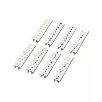Phoenix Contact ZB 5-10 Zack Marker Strip, White, 5 mm Pitch, Consecutive Numbers 1-10, 100 Markers (10 Strips of 10)
