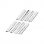 Phoenix Contact Terminal Block Marker Strip, White, Consecutive Numbers 1-10, 10 Strips (100 Markers), 5x5mm, Polyamide, Snap-On