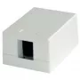 Telegärtner Network Outlet Box Alpine White 1-Port Surface/Flush Mount