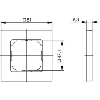 Telegärtner B00004A0024 Screwless Network Faceplate Frame 8-Port Pure White 81x81mm