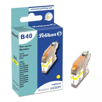 Pelikan Compatible Ink Cartridge for Brother LC223Y Yellow