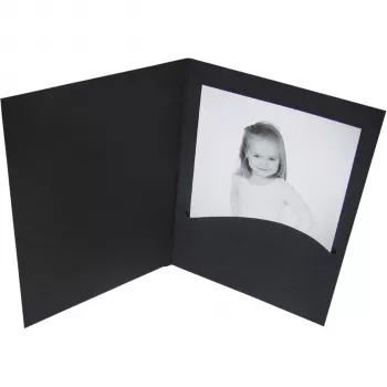 DAIBER Profi-Line Portrait Folders 13x18 Black - 100 Pack