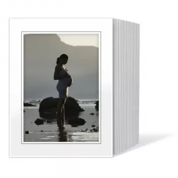 DAIBER Passepartout 13x18 cm White/Grey Line, 125 Pieces