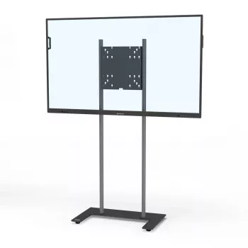 Kindermann Premium DS Racer Floor Stand for LCD Displays up to 70 inch - Anodized Aluminum - Black, Silver Metallic