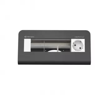 Kindermann CablePort desk² 80 4-fold Desk Power Module, Black