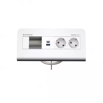 Kindermann CP desk² 80 4-slot 2x Power USB Desktop Connection Panel