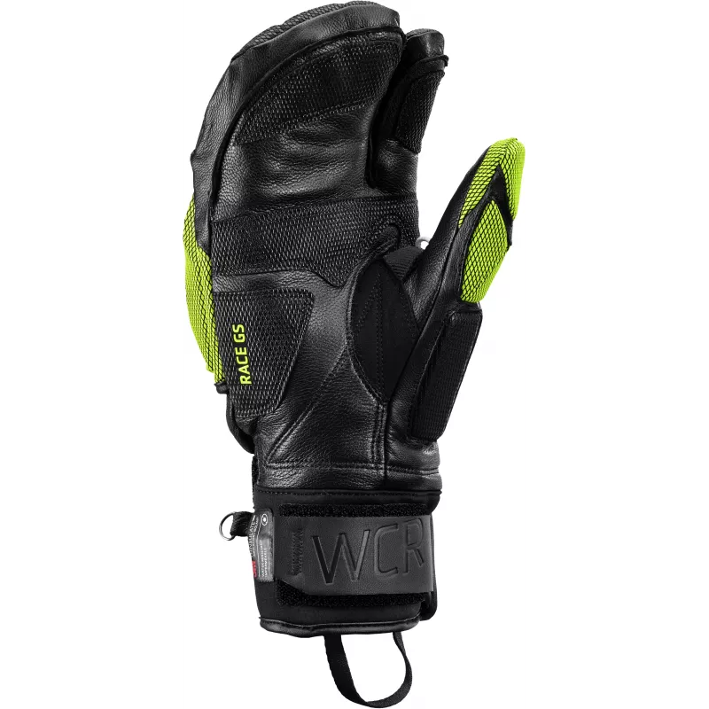 LEKI WCR Venom GS 3D Lobster Ski Racing Gloves 8.5 Black/Ice Lemon