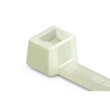 HellermannTyton T18R Cable Tie, Polyamide 6.6, Natural, 100 mm Length, 2.5 mm Width, 100 Pack