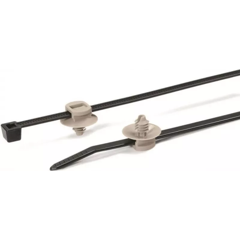 HellermannTyton T50RFT5-PA66HS/PA66 BK/GY 500 Cable Tie (150-55941)