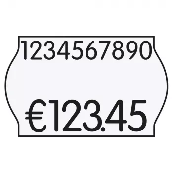 K-D Hermann Price Labels White 18 Rolls