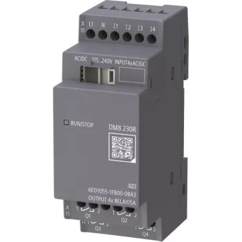 Siemens LOGO! DM8 6ED1055-1FB00-0BA3 Digital Expansion Module 4DI/4DO Relay 115-230V AC/DC