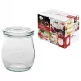 WECK Tulip Jar 220ml Set of 12 - Glass Canning Jars with Glass Lids and Rubber Seals