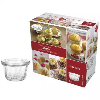 WECK Round Rim Jar Muffin 165ml Set of 6