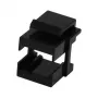 Synergy 21 S215479 Keystone Module Holder for LC Fibre Couplers, Black