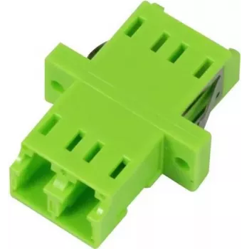 SYNERGY21 LC-LC Duplex Multimode OM5 Fibre Adapter Coupler Female to Female Ceramic Sleeve Green