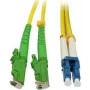 SYNERGY21 Fiber Optic Patch Cable 30 m LC Duplex to E-2000 (LSH) OS2 Single-Mode 9/125 µm Yellow
