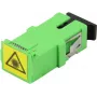 Synergy 21 SC/APC Fiber Optic Coupler, Singlemode, Simplex, Ceramic Ferrule, PVC, Flangeless, with Laser Protection Shutter (S215677)