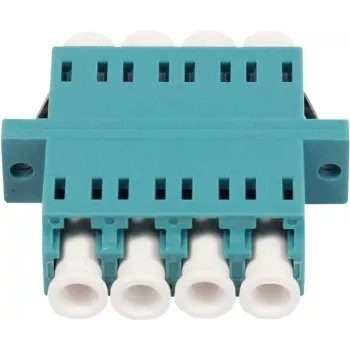 SYNERGY21 Fibre Optic Coupler LC Female to LC Female Multimode OM3 50/125µm Quad Aqua PVC