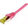 SYNERGY21 Patch Cable RJ45, CAT6A 500MHz, 25m, Magenta, S-STP (S/FTP), TPE/LSZH (Ultraflex), AWG26, with Cat.7 Raw Cable