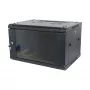 ALLNET SMA-Series 19 inch Wall-Mounted Housing 6U 1-Part 450mm Depth Black Flat Pack