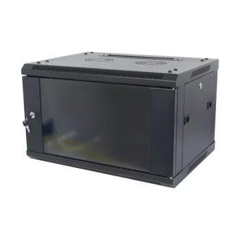 ALLNET 19 inch Wall-Mounted Enclosure 15U 1-Piece Depth 450mm Black Flat Pack SMA Series